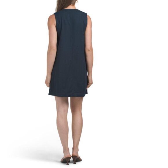 ZOE & CLAIRE Navy Sleeveless Mini Dress - Picture 2 of 2